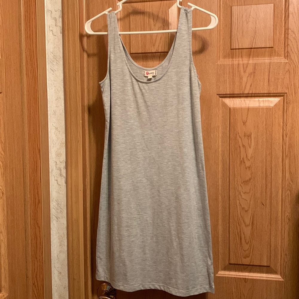 Olsenboye Tank Dress — Gray — Size XL